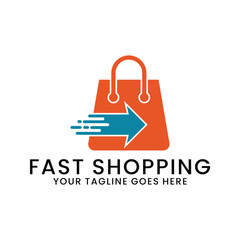 online shop logo, e-commerce vector template