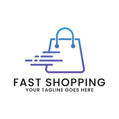 online shop logo, e-commerce vector template
