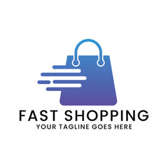 online shop logo, e-commerce vector template