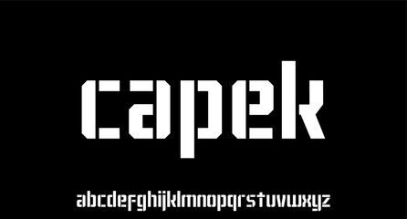modern and futuristic alphabet font vector