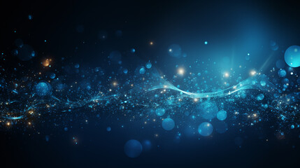 Abstract blue background Particle Background with Copy Space , Generate AI