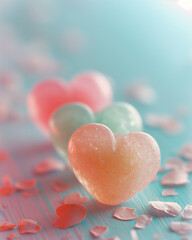 Obraz premium heart shaped candies