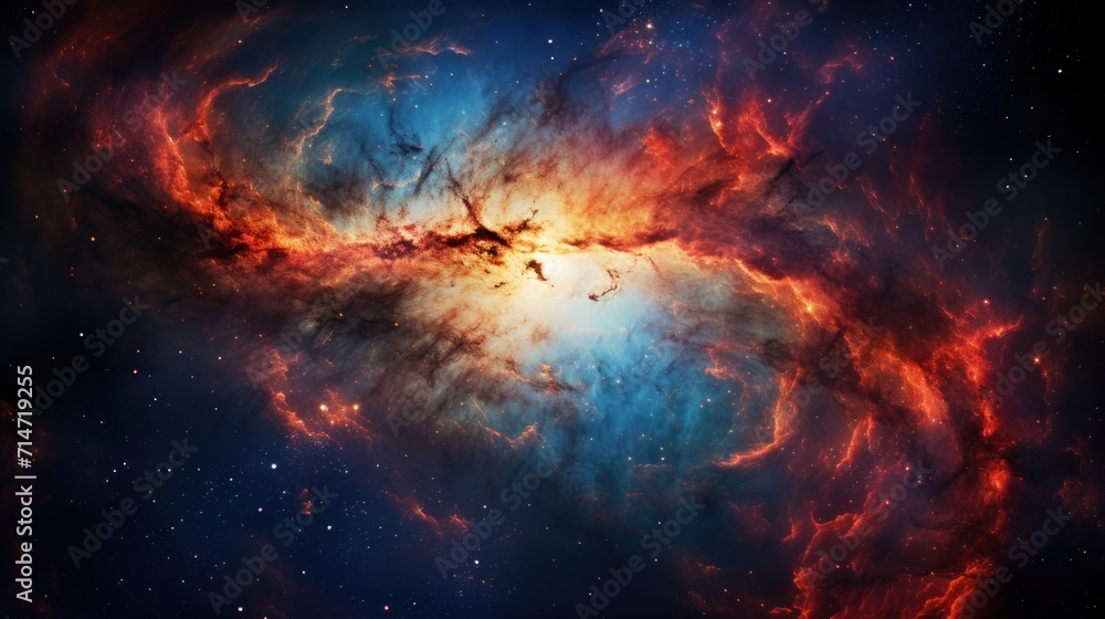 Wall mural abstract background pattern of a nebula galaxy in space.