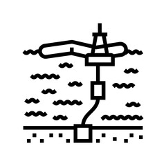 wave farm installation tidal line icon vector. wave farm installation tidal sign. isolated contour symbol black illustration