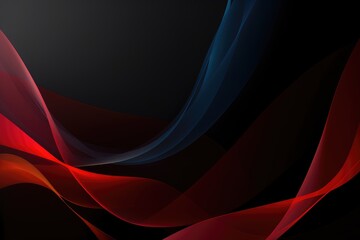 Abstract background with red and blue sound waves on black. abstract background March 3: World Hearing Day - obrazy, fototapety, plakaty
