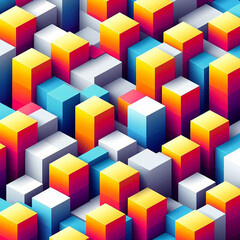 abstract colorful cubes background