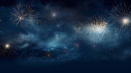 Fototapeta premium Fireworks background for celebration, holiday celebration concept
