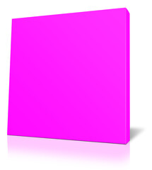 Magenta Canvas Wraps template for presentation layouts and design. 3D rendering.