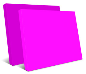 Magenta Canvas Wraps template for presentation layouts and design. 3D rendering.