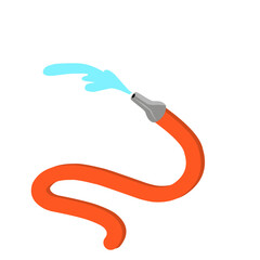 Illustration of a Water Hose That Flower Water 