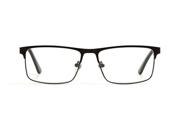 Reading glasses isolated on white background. Fashion spectacles for man and woman
