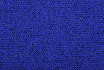 Close-up of blue texture fabric cloth, textile background.