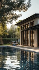 Fototapeta na wymiar real estate modern residential luxury villa house with a swimming pool