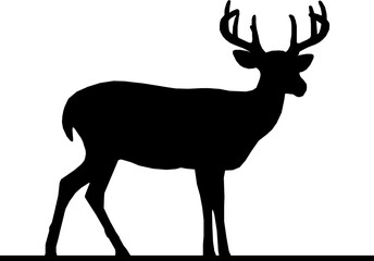 Deer Silhouette Vector PNG Transparent Background