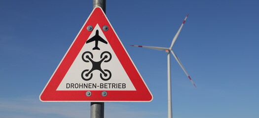 a sign saying “drone operation”