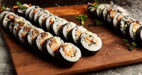 Gimbap, Korean rice roll dish