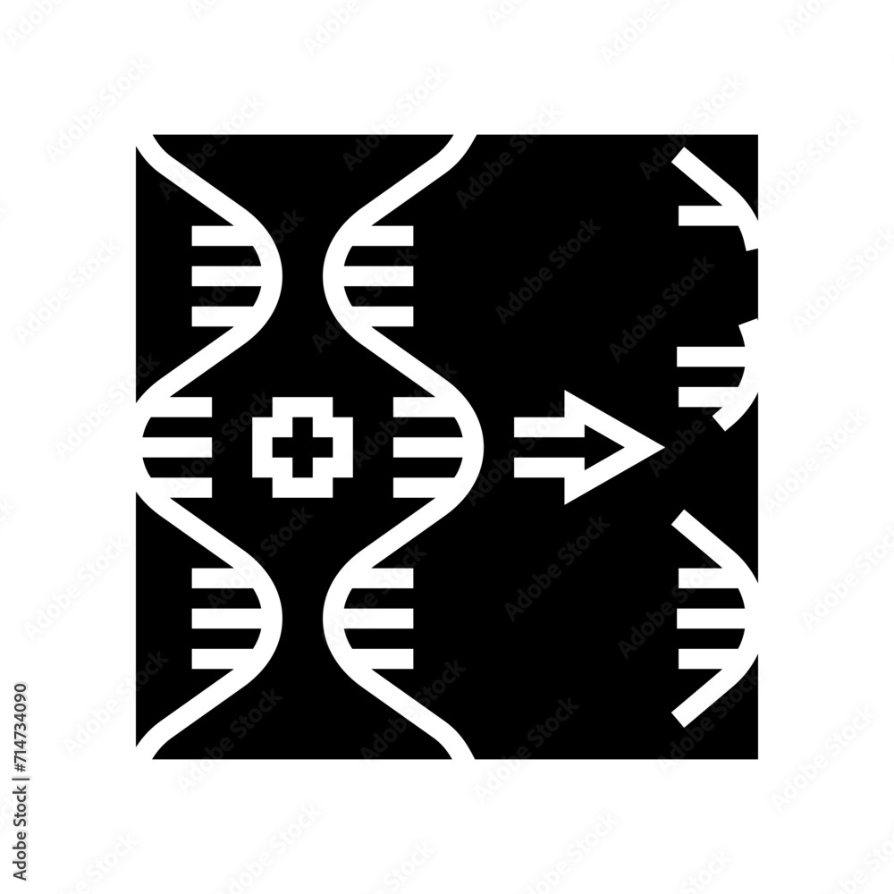 Aufkleber rna interference cryptogenetics glyph icon vector. rna interference cryptogenetics sign. isolated sy