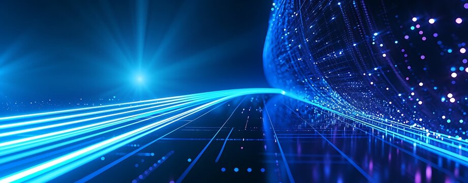 Blue Neon Business Background