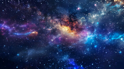 milky way space filled with stars galaxy and nebula background wallpaper