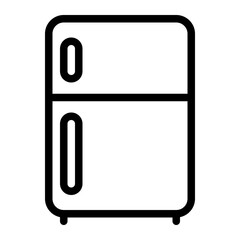 This is the Fridge icon from the Hotel icon collection with an Outline style