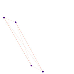 An abstract cut out transparent node network futuristic design element