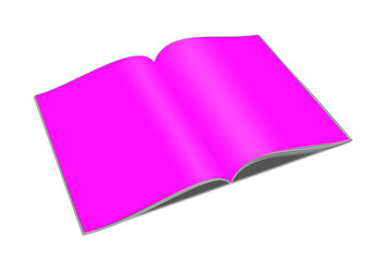 Magenta magazine blank template for presentation layouts and design.