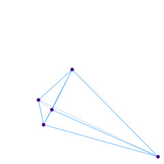 An abstract cut out transparent node network futuristic design element