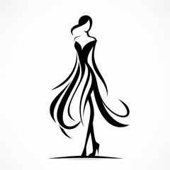 The logo exudes grace and style, presenting a female figure in an elegant dress. Every detail of the dress is carefully adjusted to highlight the elegance and lines of the figure.