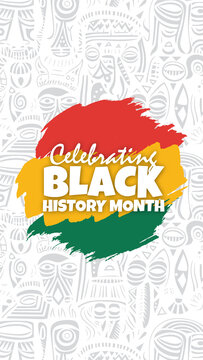  Black History Month Background, Post, and Stories Designs, flat vector