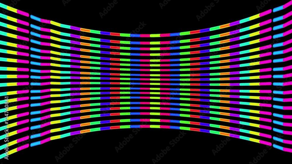 Poster dj party motion design. seamless vj loop animation background, zmusic curved vj loop animation music