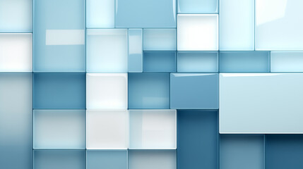 large blue 3d background with large blue pieces, in the style of light white and light bronze, urban minimalism