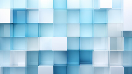 large blue 3d background with large blue pieces, in the style of light white and light bronze, urban minimalism