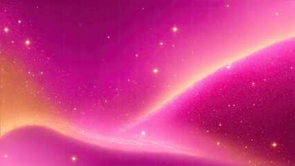 Pink background with a scattering of gold sparkles abstract Background