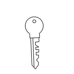 Simple Key Line Icon 