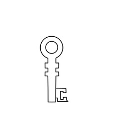 Simple Key Line Icon 