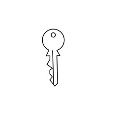 Simple Key Line Icon 