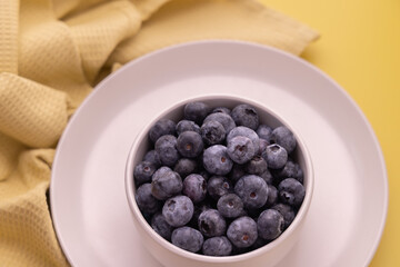 Blueberries served in a bowl