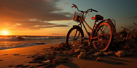 Bike on beach