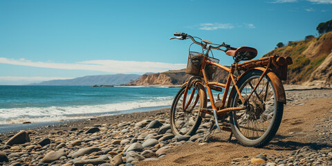 Bike on beach