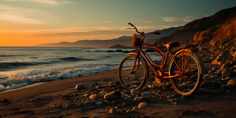 Bike on beach