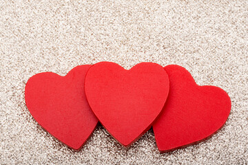 Fototapeta premium red hearts for Valentine's Day