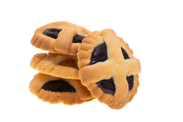 cookies with jam isolated