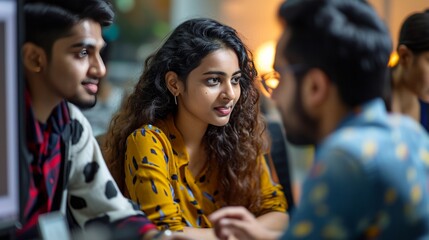 Group of People Sitting Around a Computer Screen