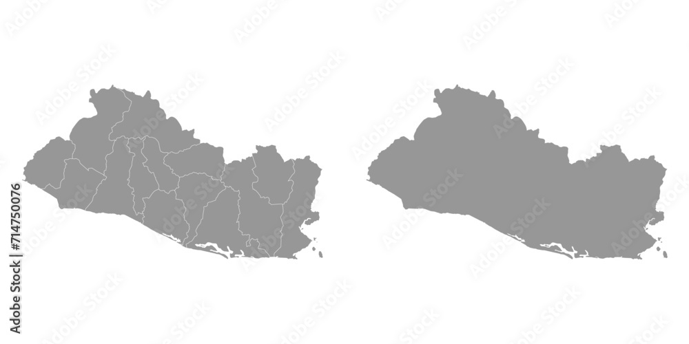 Canvas Prints el salvador map with administrative divisions.