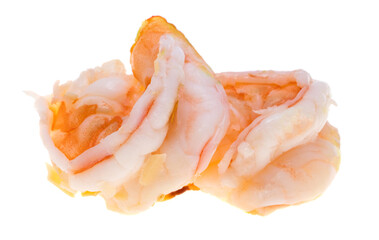 tiger shrimp meat isolated