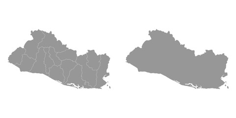 Fototapeta premium El Salvador map with administrative divisions.