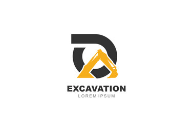 O Letter Excavator logo template for symbol of business identity