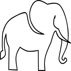 Elephant outline logo concept