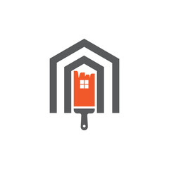 Home painting and renovation logo design