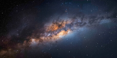 Das Universum, am Rande der Milchstraße, Blick durch eine hochauflösendes Teleskop. ai generativ - obrazy, fototapety, plakaty